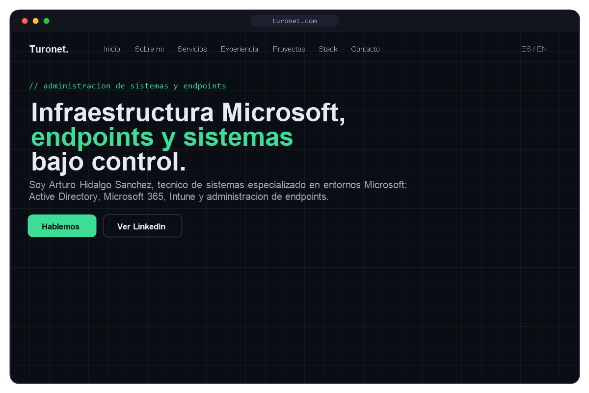 Vista previa de la plantilla Web Profesional Dark/Light Tech